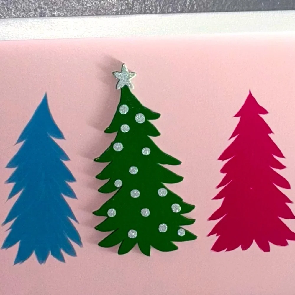 Target Pink Wood Christmas Tree Sign / Picture